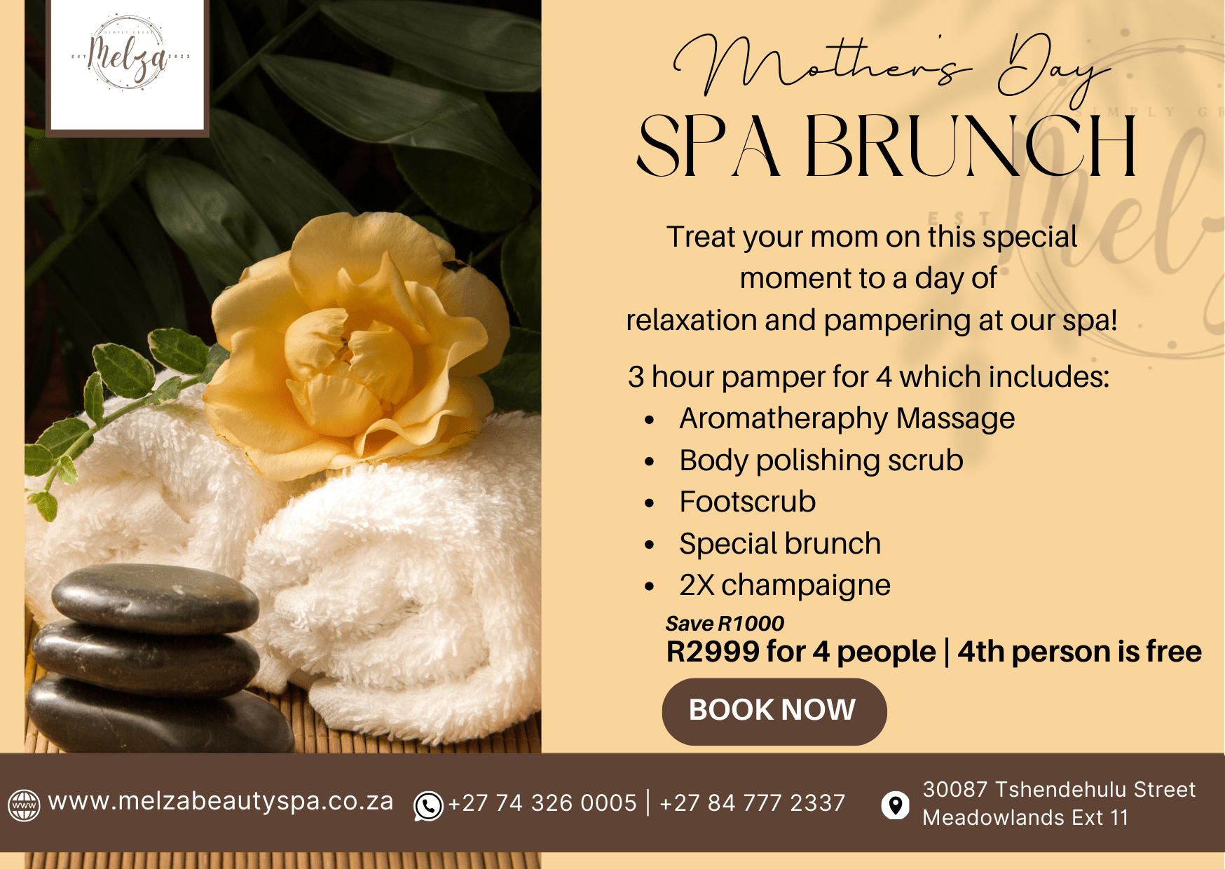 mothers special at melza beauty spa soweto meadowlands